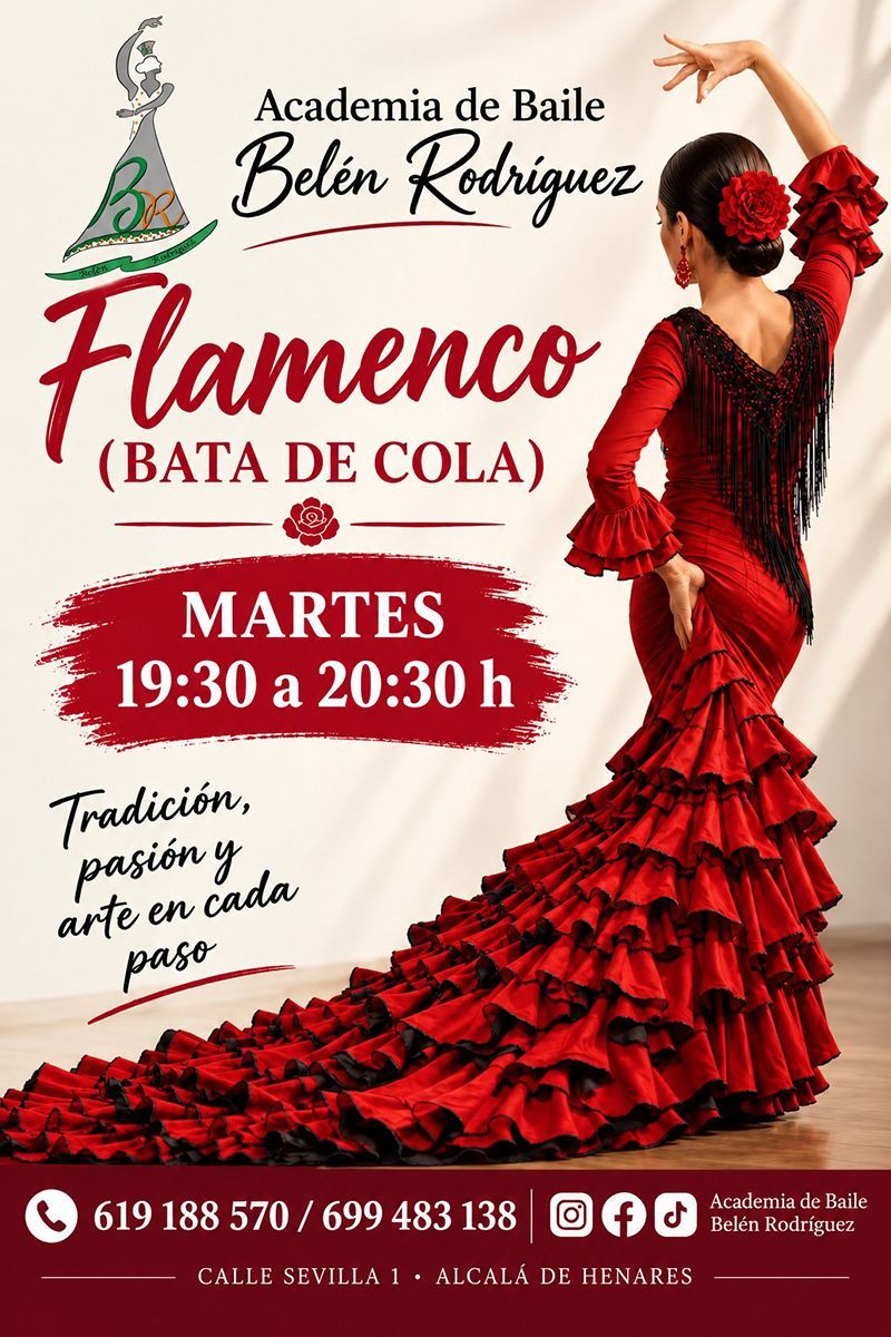 Clases de flamenco (bata de cola)