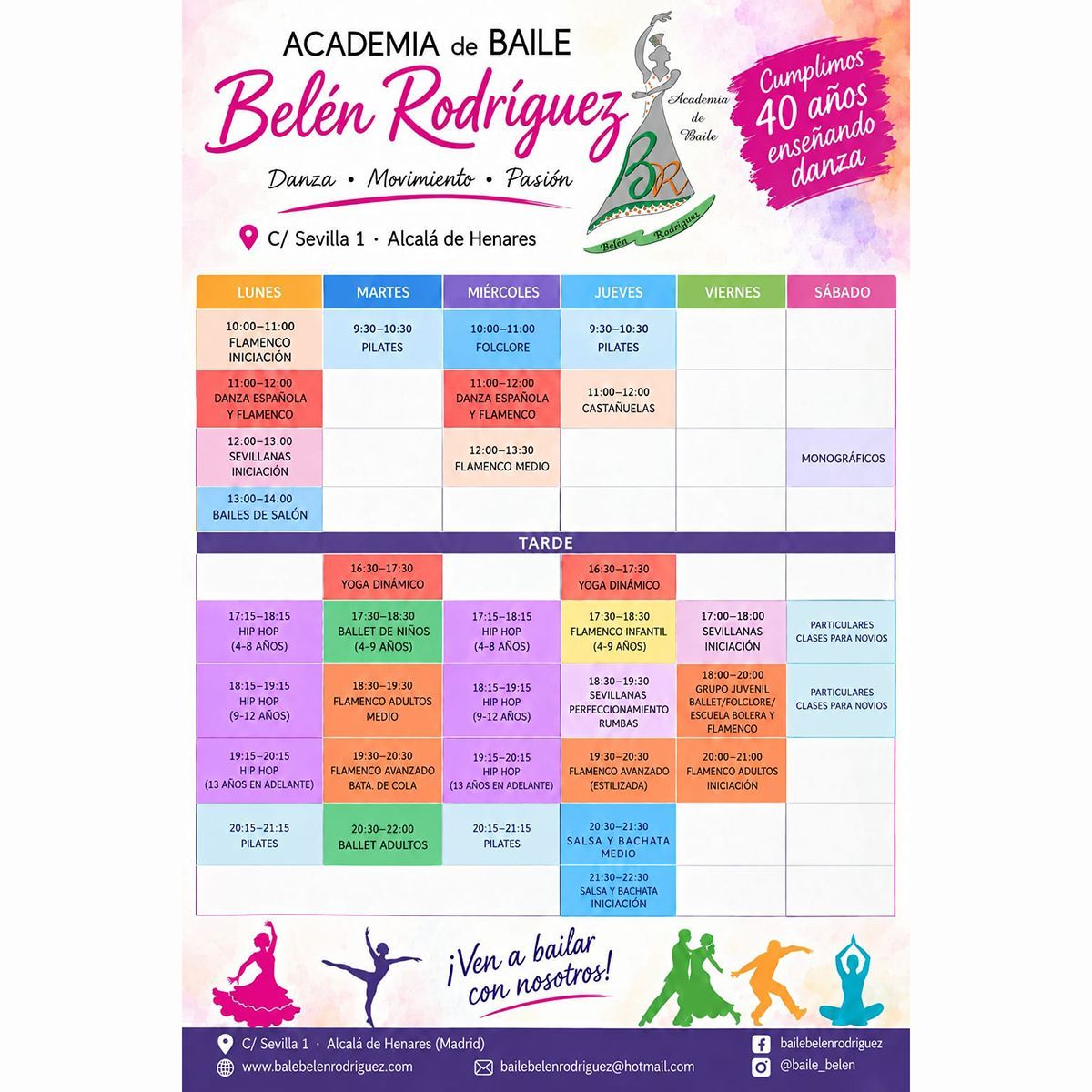 Academia de Baile Bel&eacute;n Rodr&iacute;guez - Horarios 