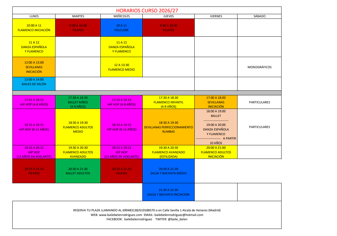 Horarios