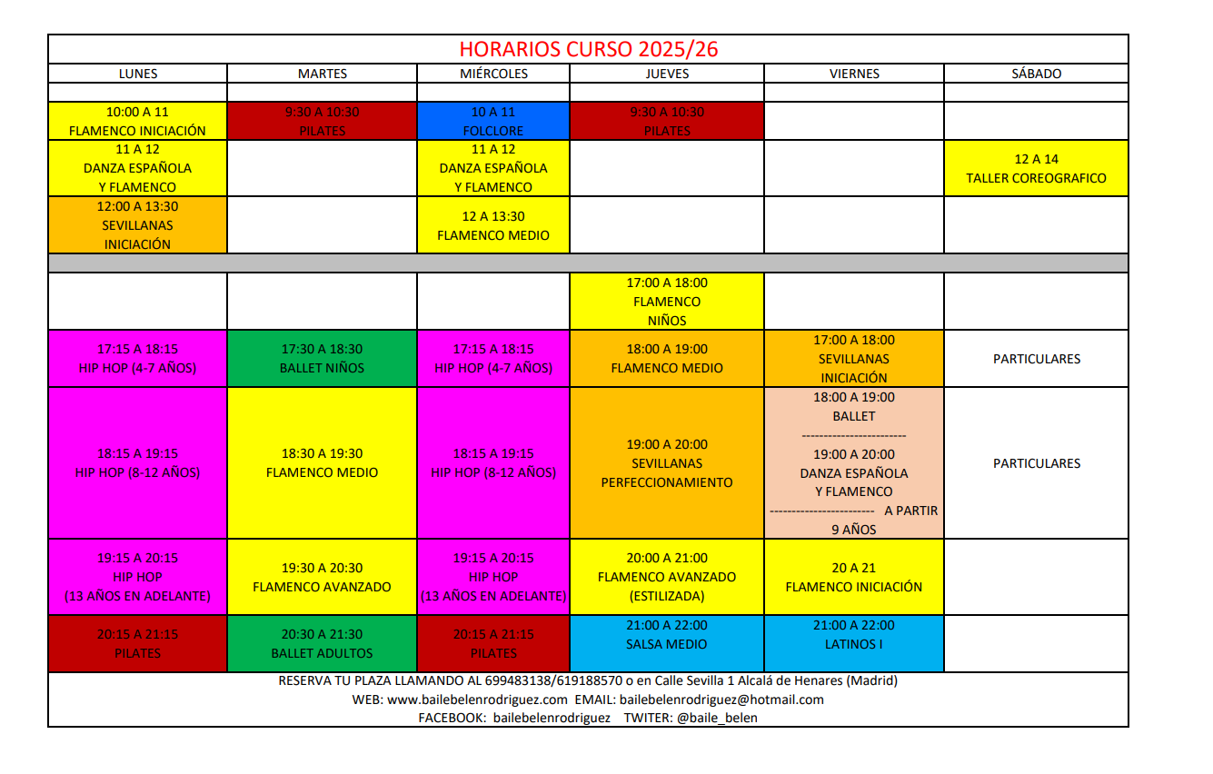 Horarios