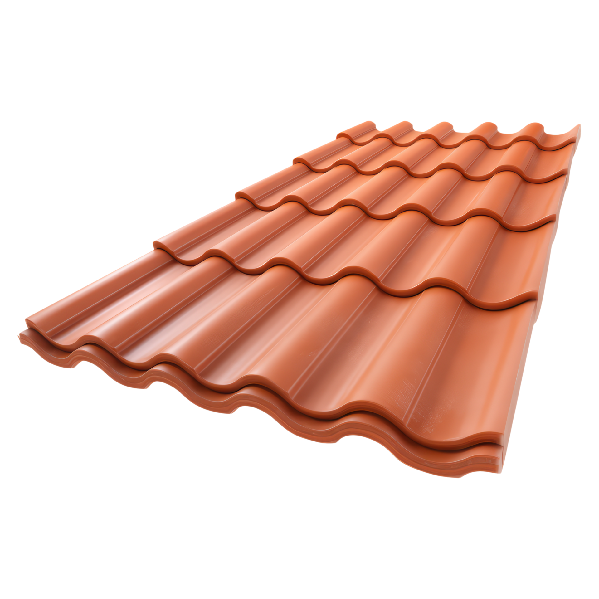 Une toiture vue de biais.