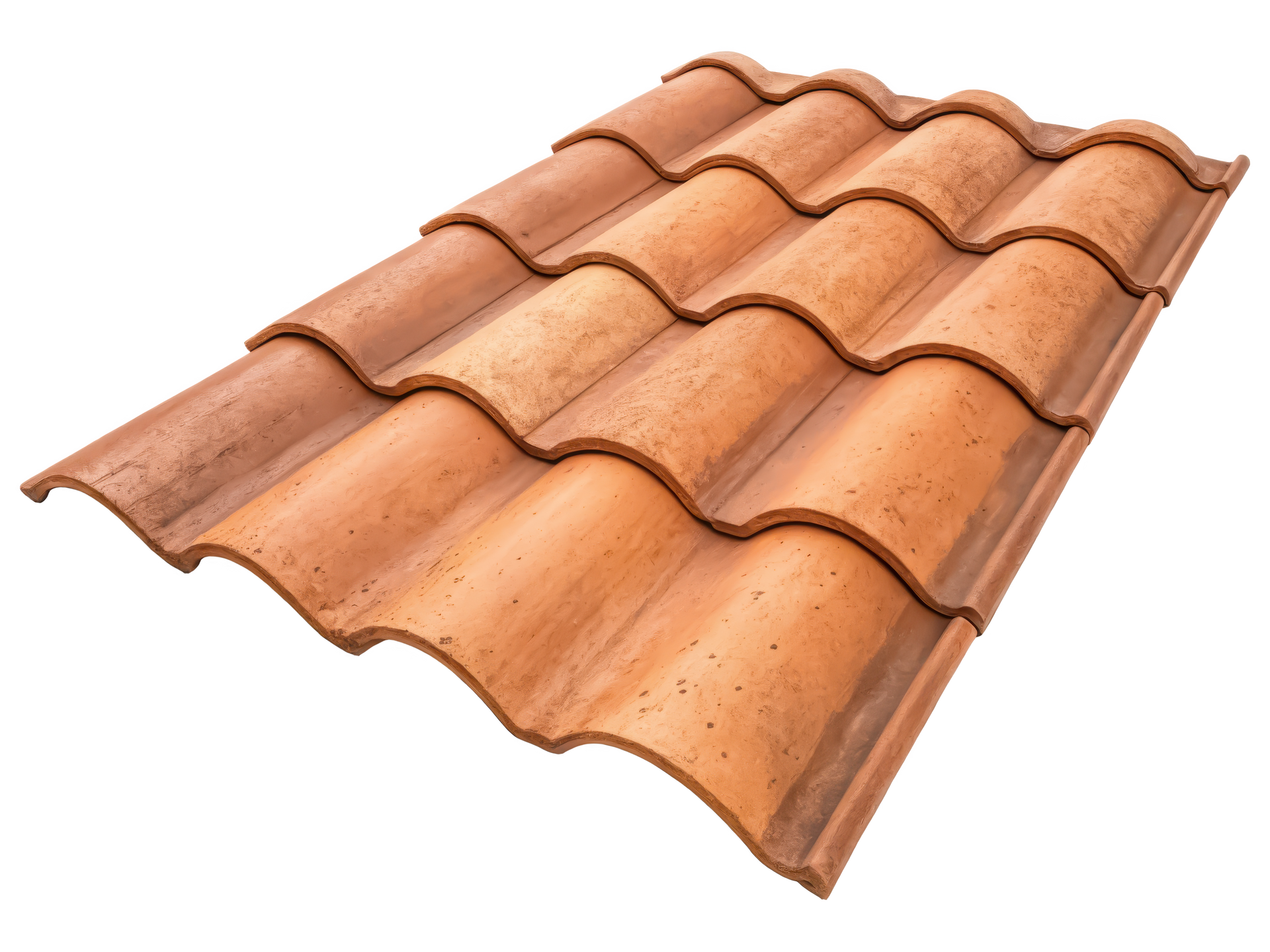 Des tuiles de toit en céramique.