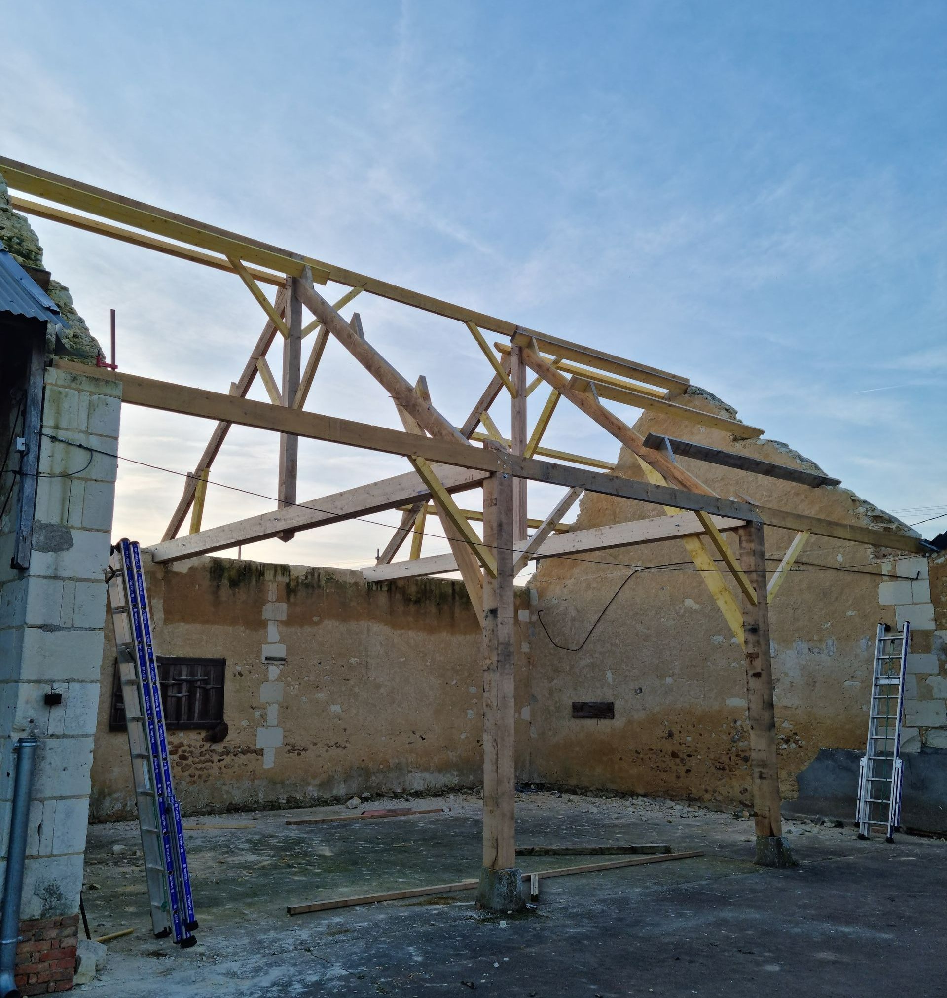 Une charpente ancienne.