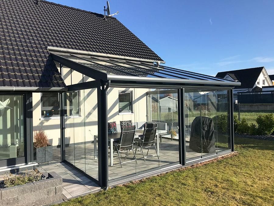 Glasüberdachung für Wintergarten