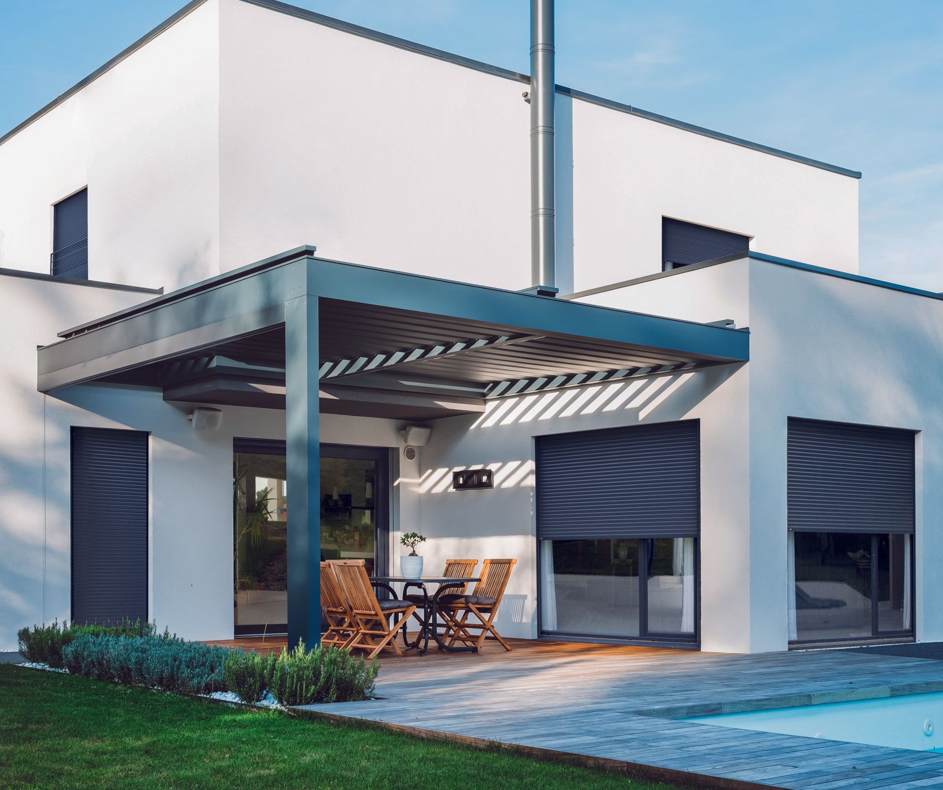 Volet roulant couleur grise