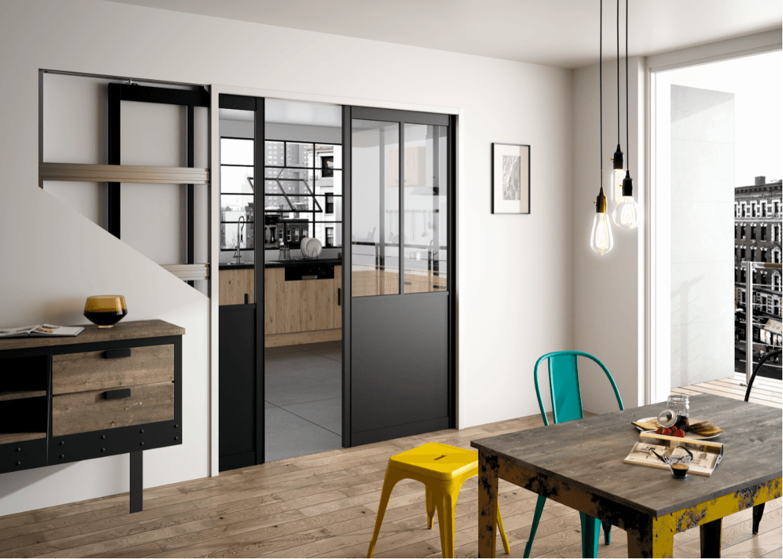 Porte verrière coulissante