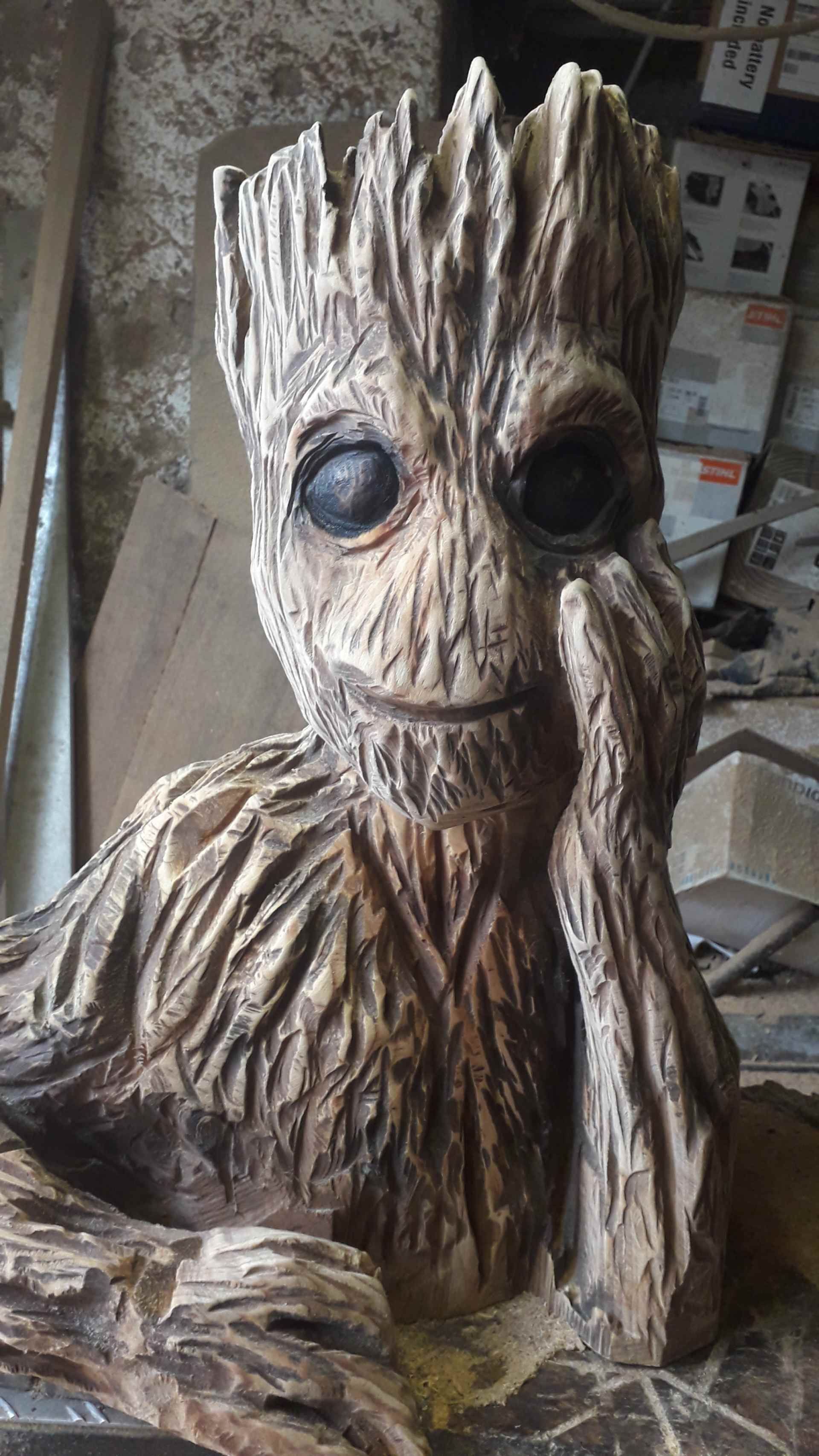 Holzskulptur Groot