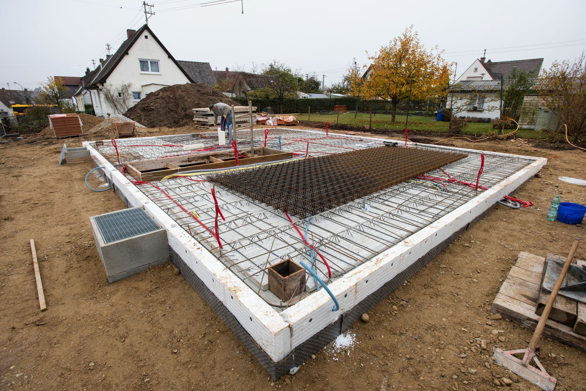 Travaux de viabilisation pour une maison en construction