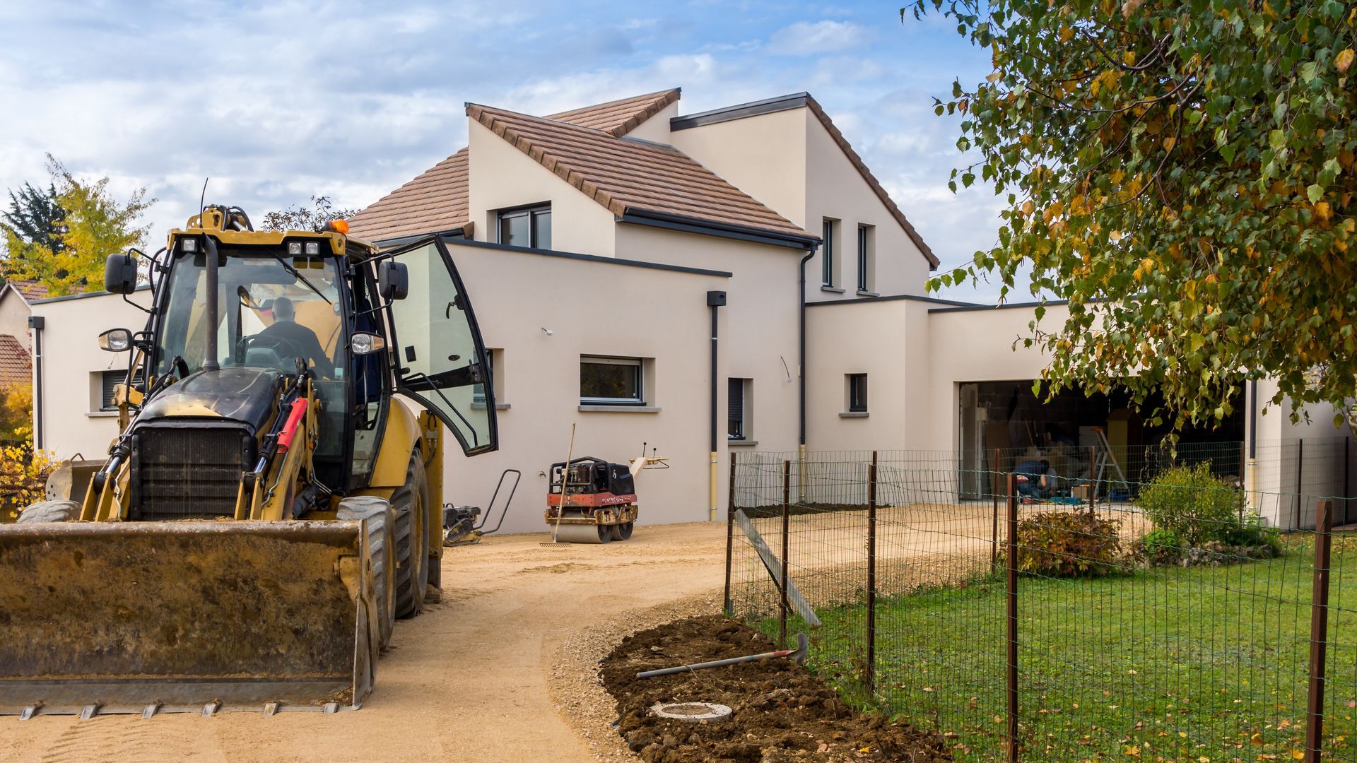 Travaux de terrassement dans une résidence