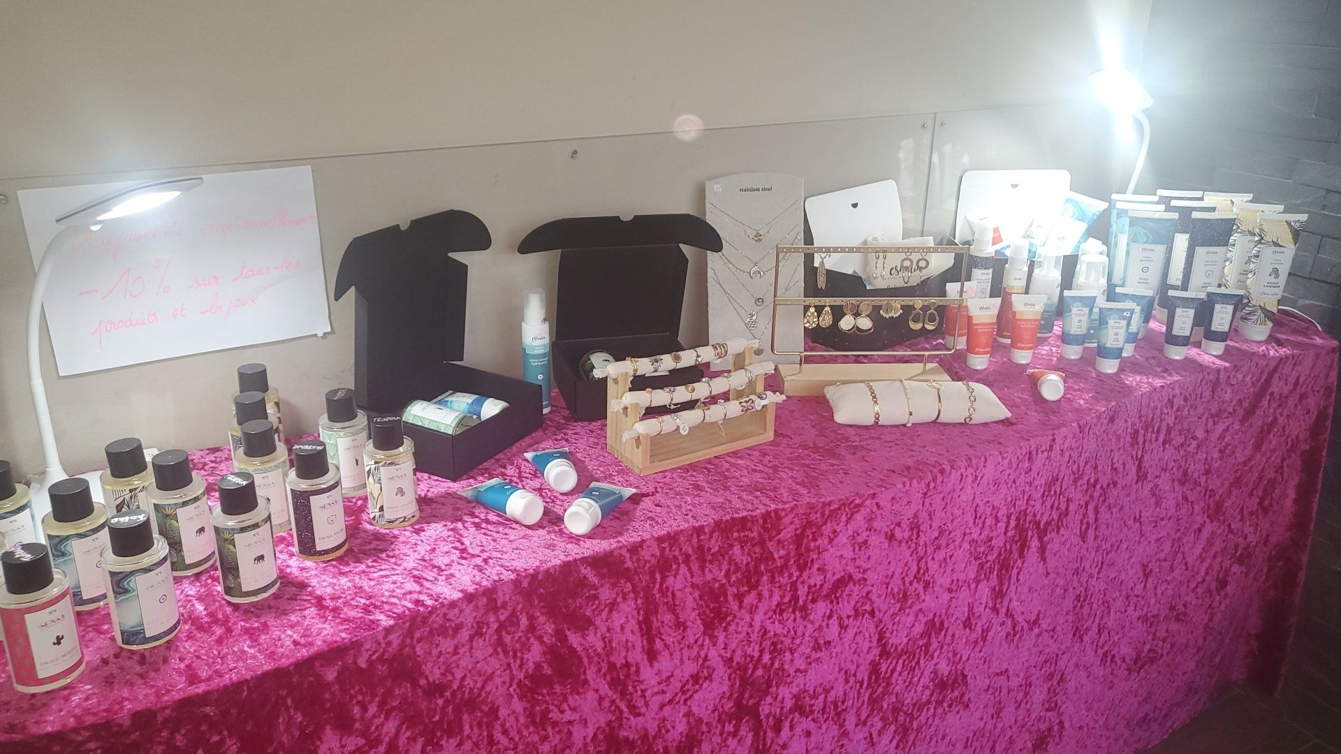 Différents produits de beauté