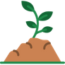 Icon Erde mit Pflanze