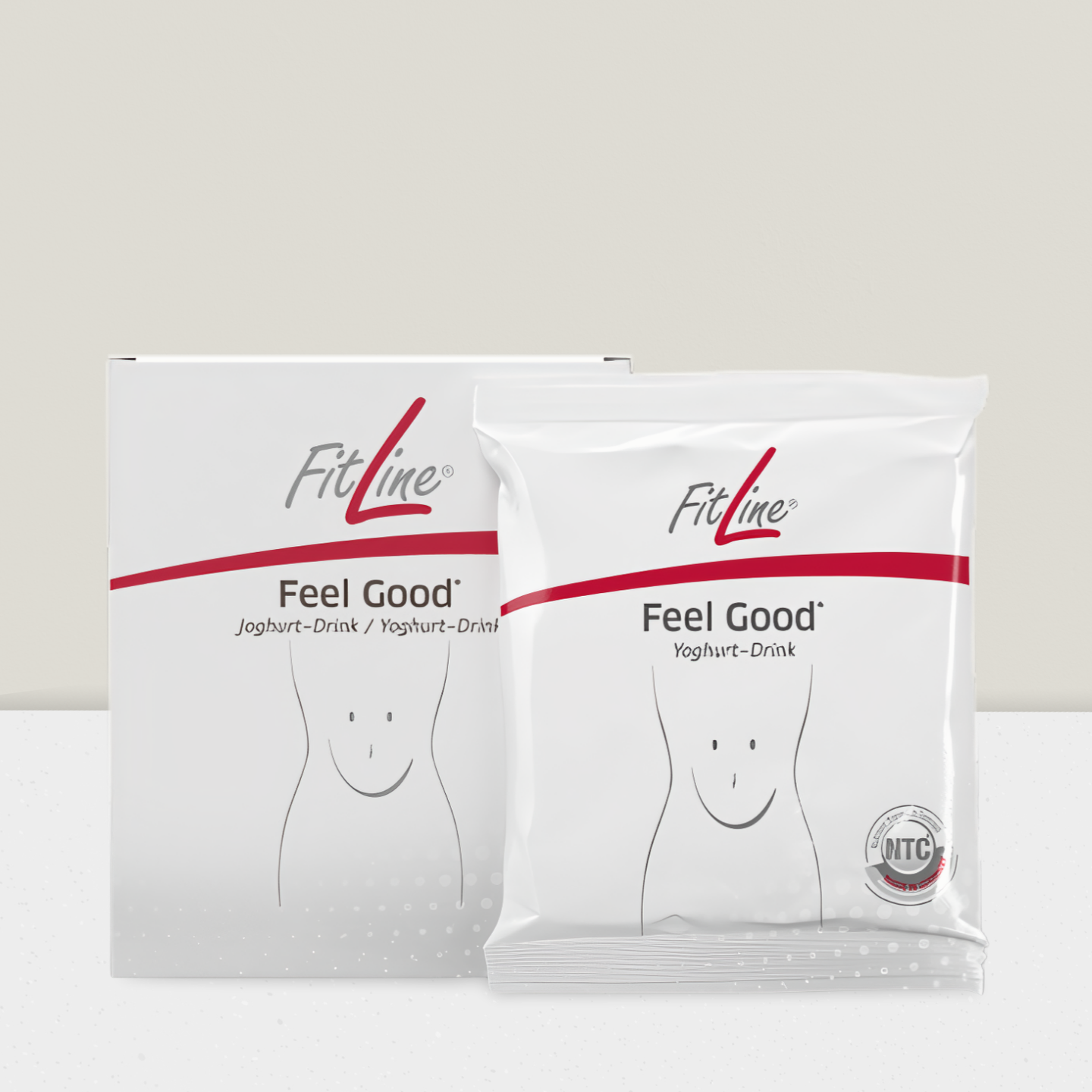 Ein Glas Weißgetränk mit Minzzweig und zwei Waffelstäbchen.