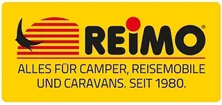 Un cartel amarillo que dice reimo todo para autocaravanas, caravanas y campers desde 1980