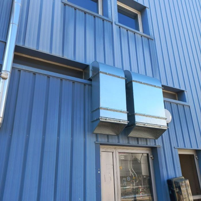 Double caisson de reprise en tôle galvanisé avec porte filtre intégré