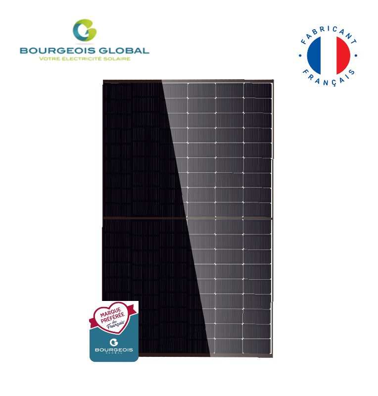 Panneau solaire avec logo fabricant français et label