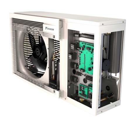 Système monobloc Daikin fonctionnant avec le réfrigérant R-32 vu de l'intérieur