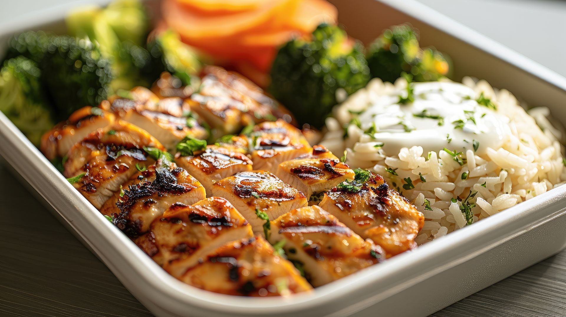 Plat avec du poulet et du riz