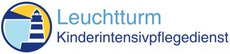 Logo der Leuchtturm Intensivpflege GmbH mit blauem Leuchtturm und gelbem Kreis auf weißem Hintergrund