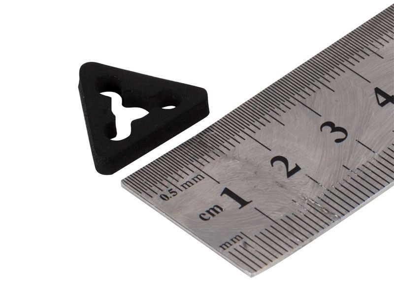 Una regla con los números del 1 al 4