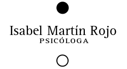 Un logotipo en blanco y negro para la psicóloga Isabel Martín Rojo.