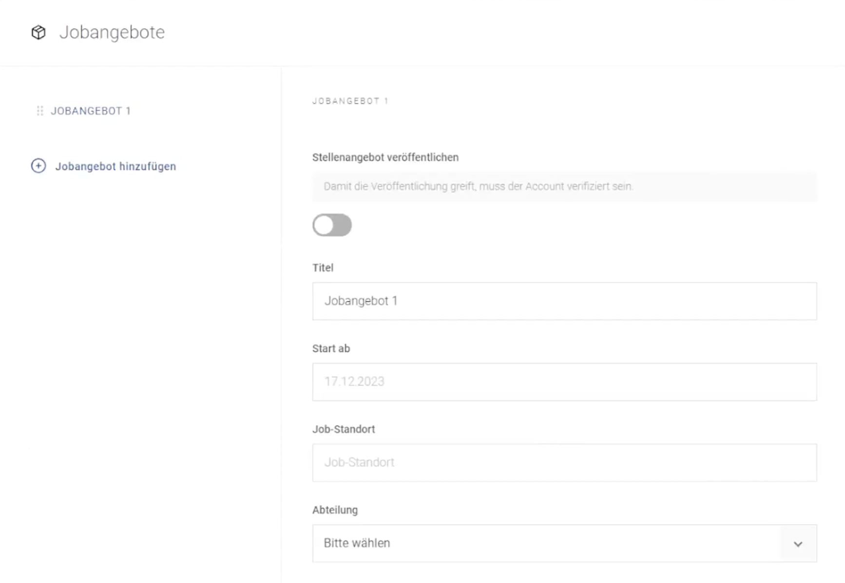 Ein Screenshot einer Website mit einem Formular darauf.