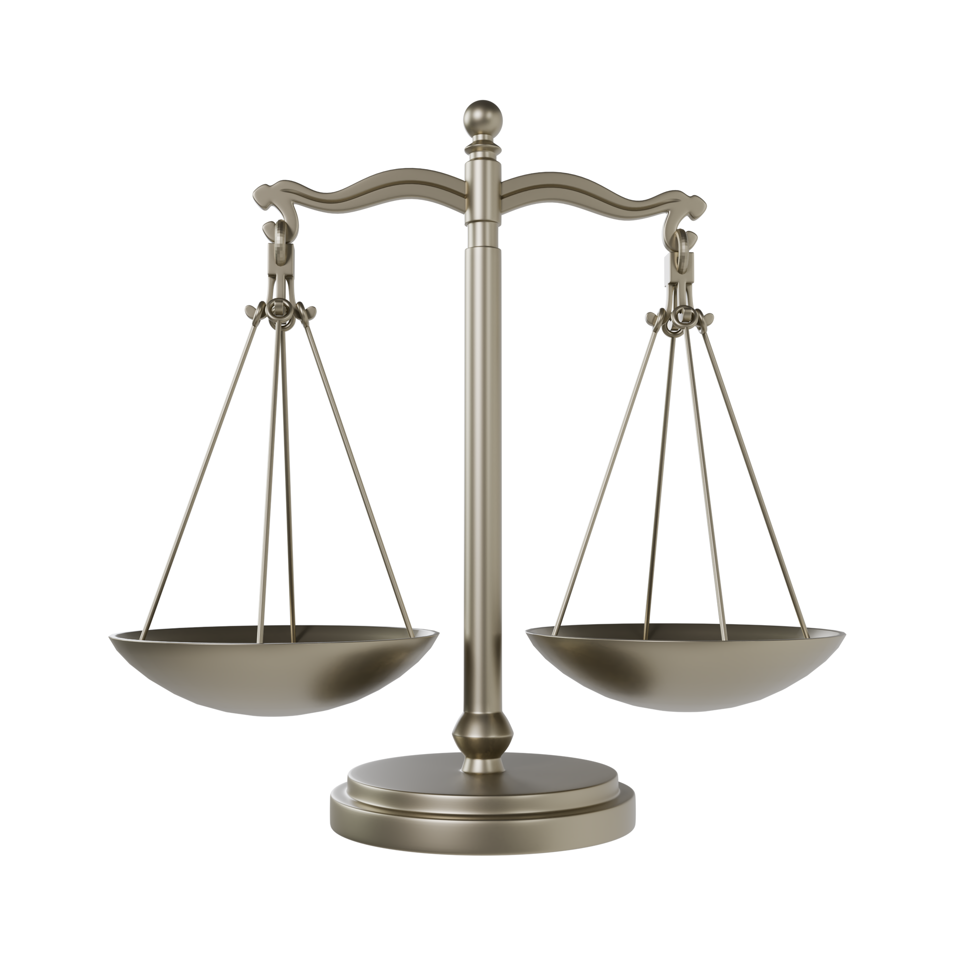 Photo détourée d'une balance représentant la justice