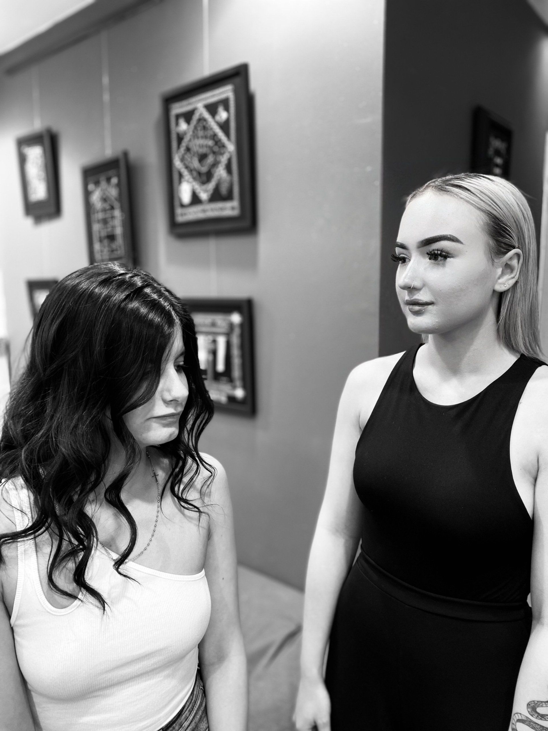 Coloration blonde et brune