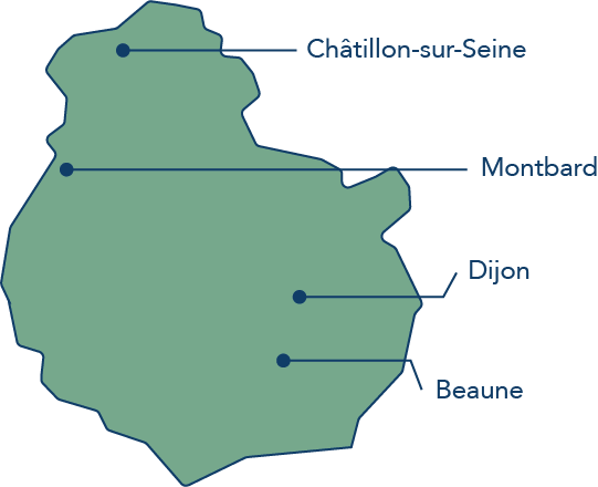 Carte de la Côte-d’Or.