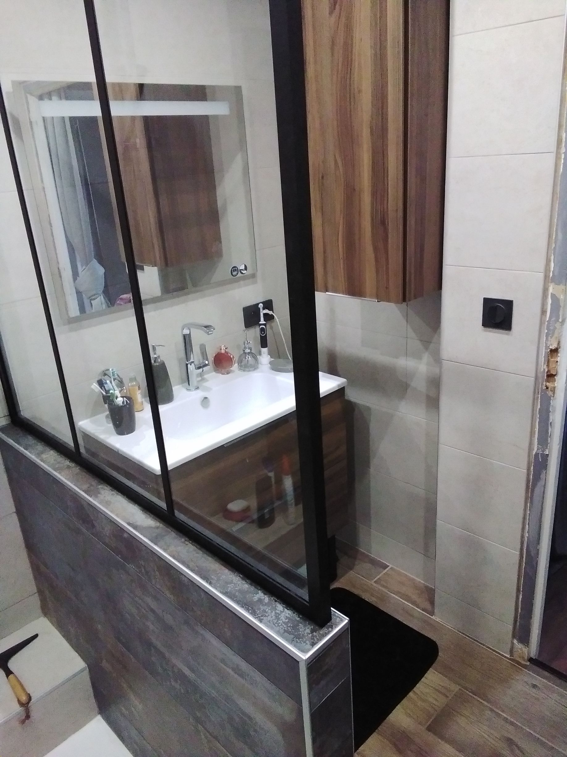 Douche italienne avec verrière