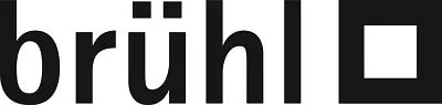 Schwarzes „brüch“-Logo in Kleinbuchstaben mit einem weißen quadratischen Symbol rechts