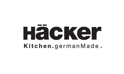 Häcker Kitchen German Made Logo in Schwarz auf weißem Hintergrund