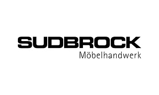 SUDBROCK-Logo mit dem Wort „Möbelhandwerk“ auf weißem Hintergrund