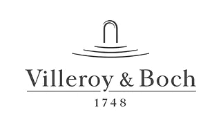 Schwarzes Villeroy & Boch-Logo mit der Jahreszahl „1748“ unter einem stilisierten Emblem auf weißem Hintergrund