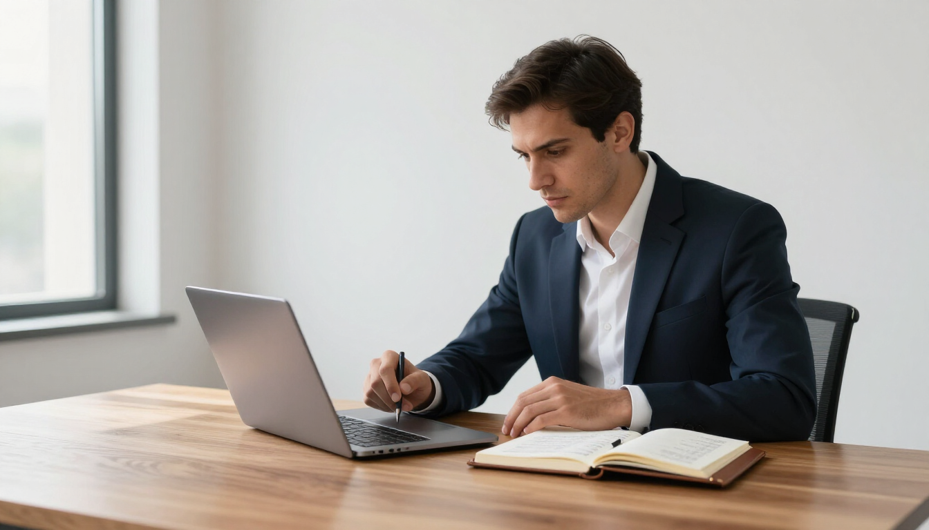 Hombre revisando cartera de inversión