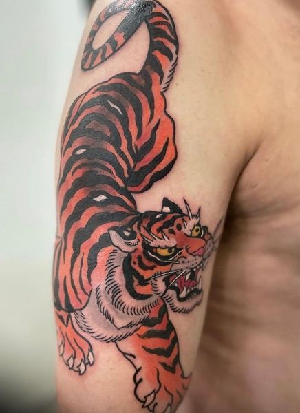 Seb, tatouage d'un tigre