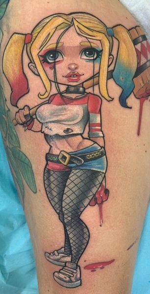 Seb, tatouage d'Harley Queen
