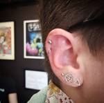 Piercing oreille Helix - perle argent