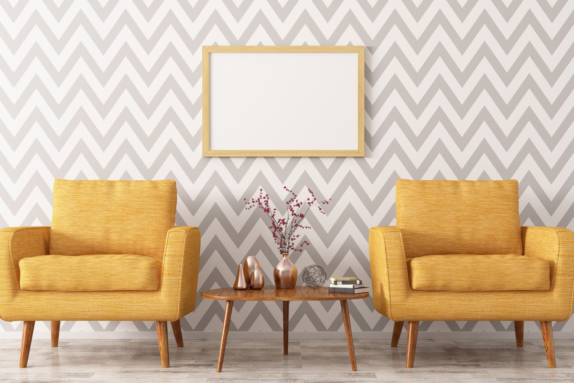 Papier peint de salon avec fauteuils