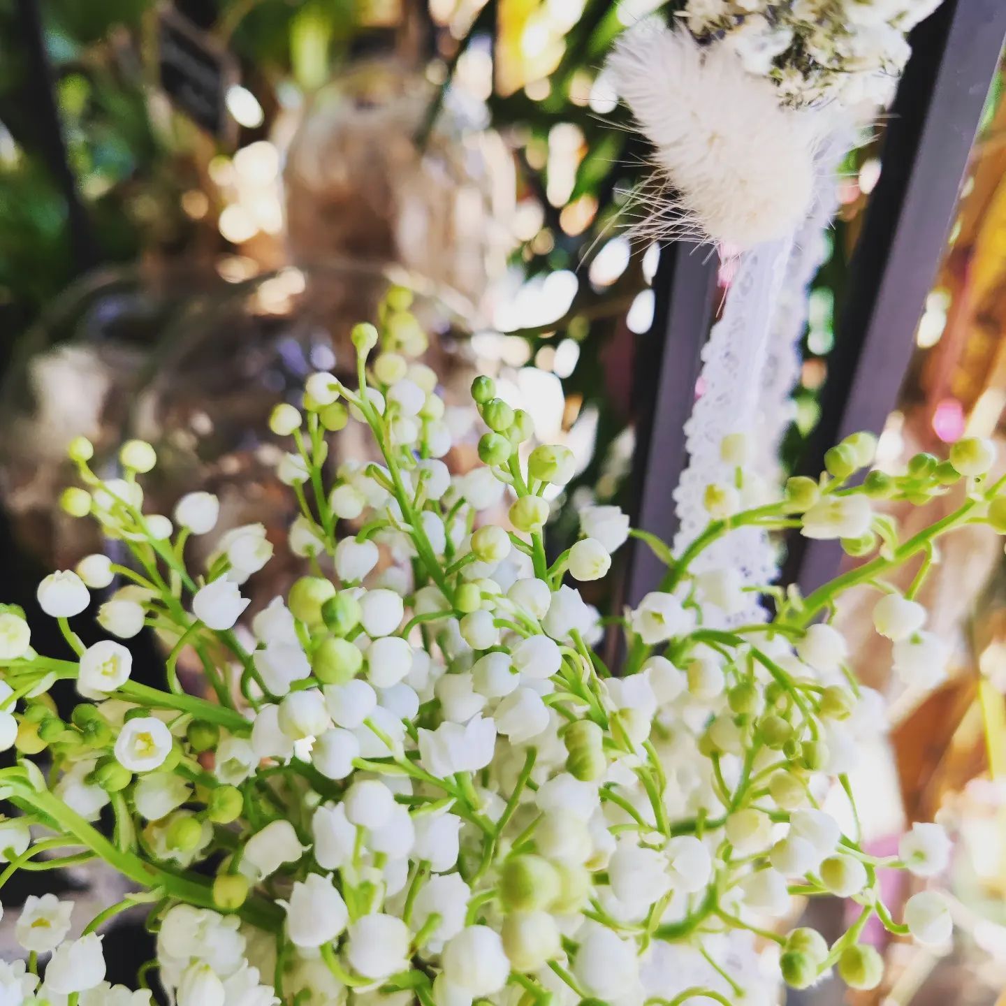 Un bouquet de muguet avec des boutons encore en floraison.