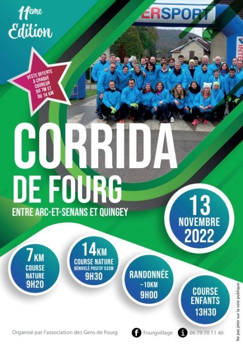 Affiche pour l'événement la Corrida de Fourg