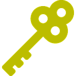 Old-key-in-diagonal-position