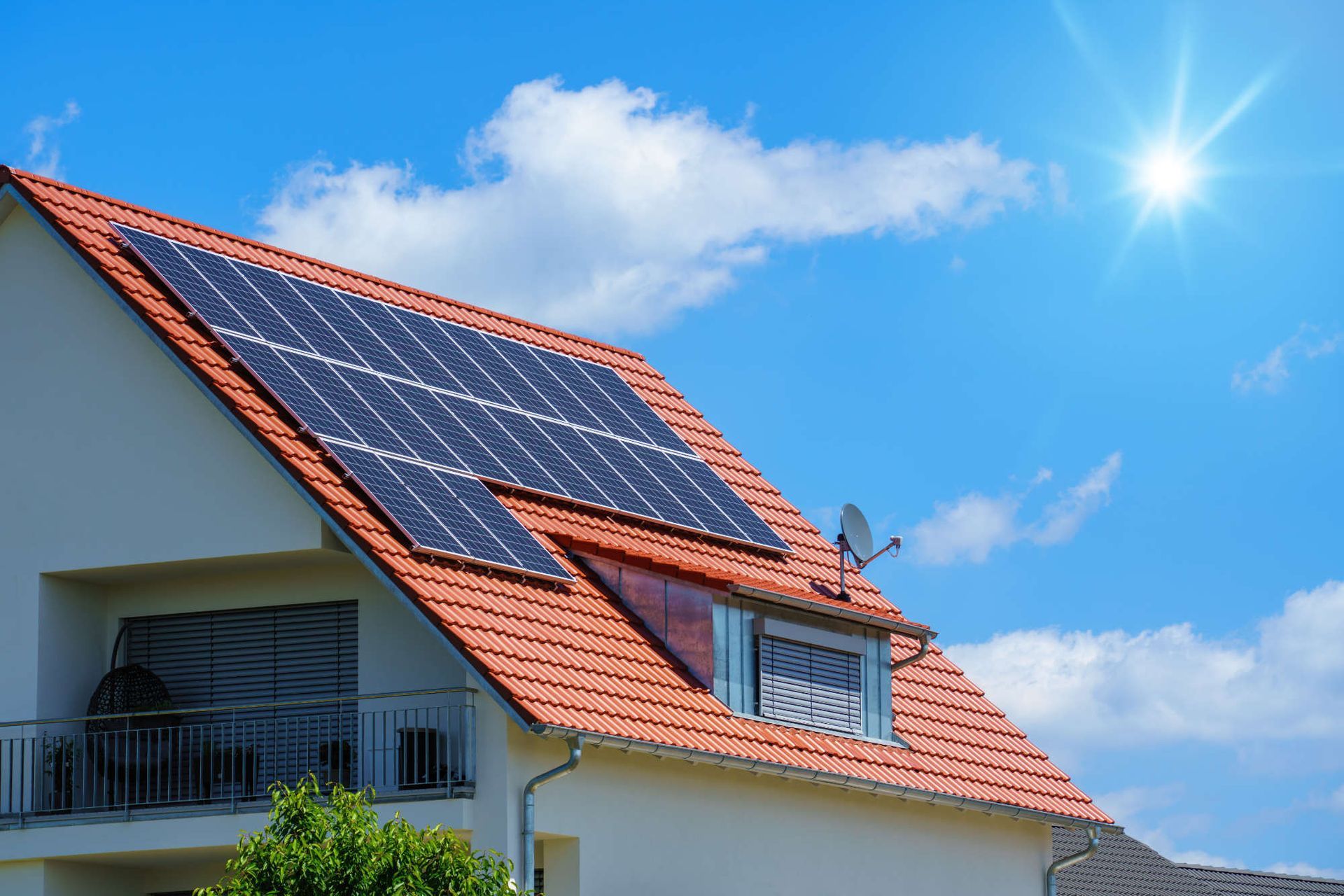 Solaranlage auf einem Dach