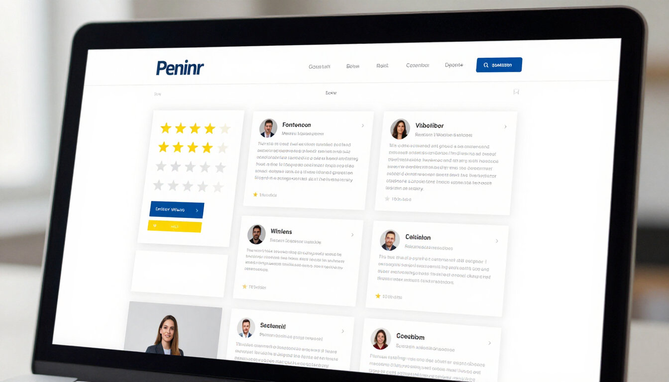 Bewertungs-Widget auf einer Website eingebettet