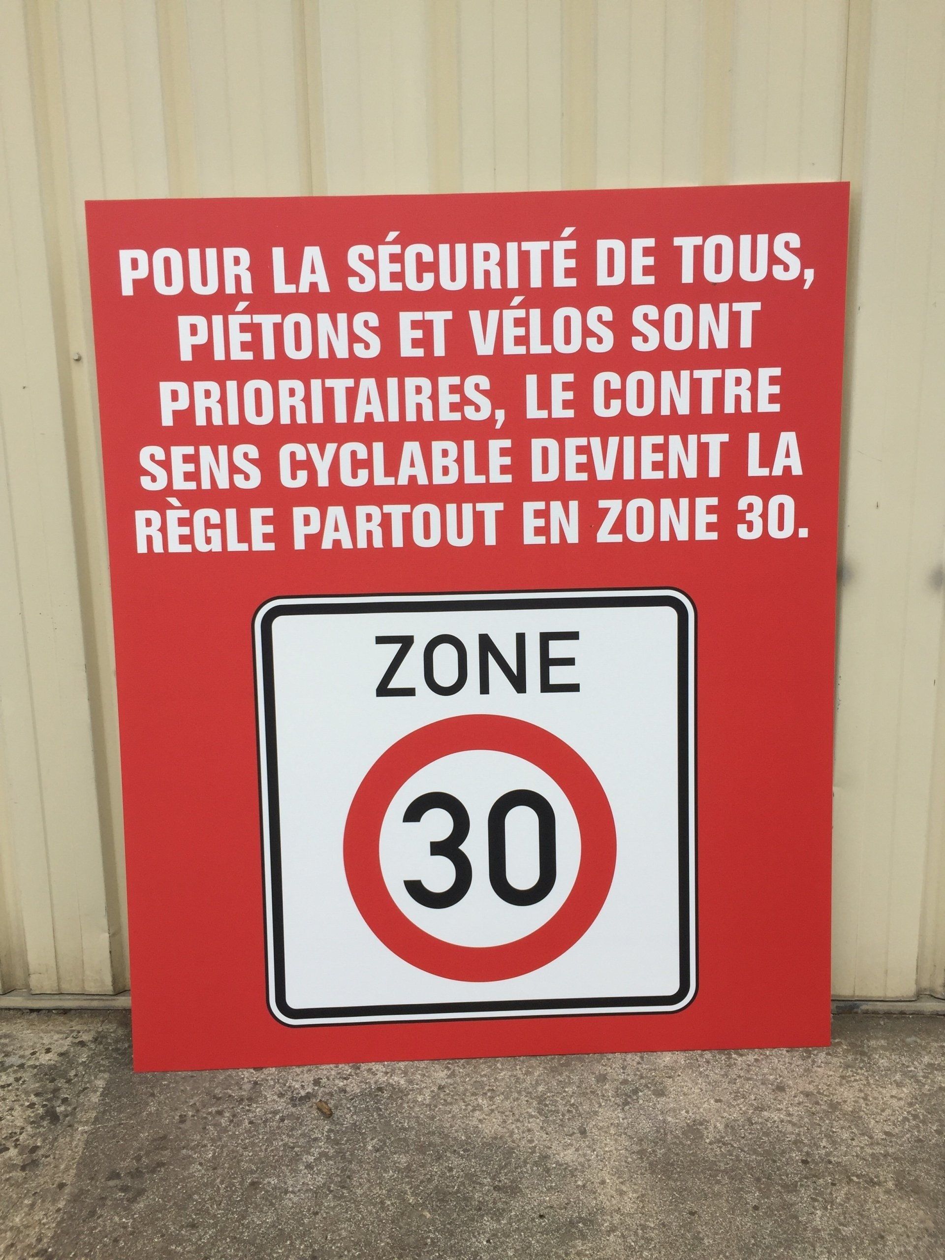 Panneau prévention routière