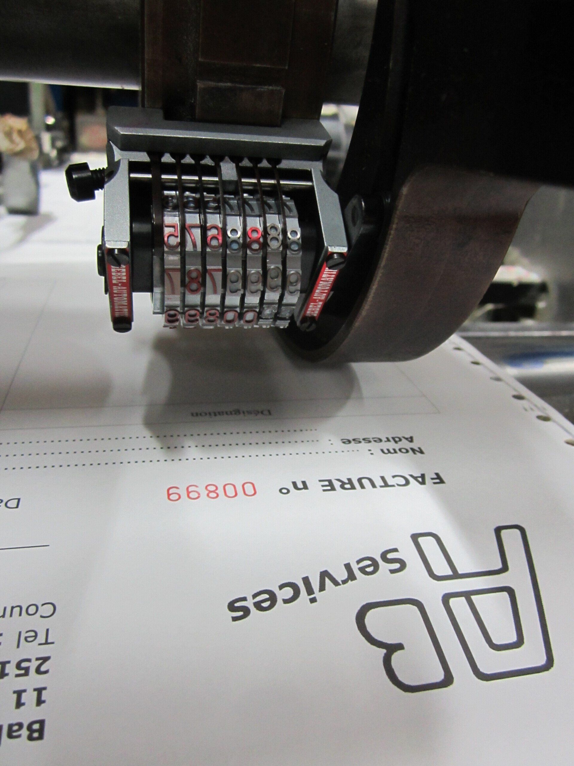 Imprimante numérotation de facture