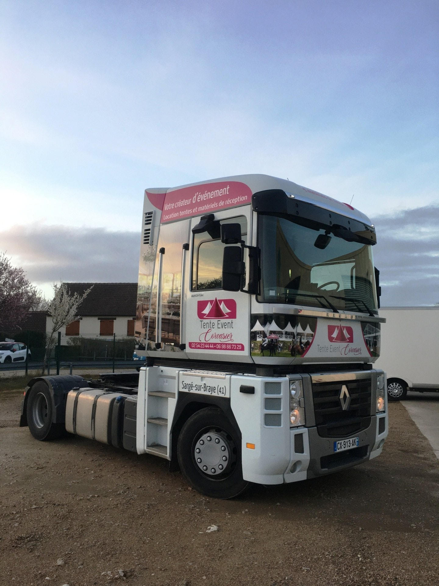 Marquage sur poids lourd