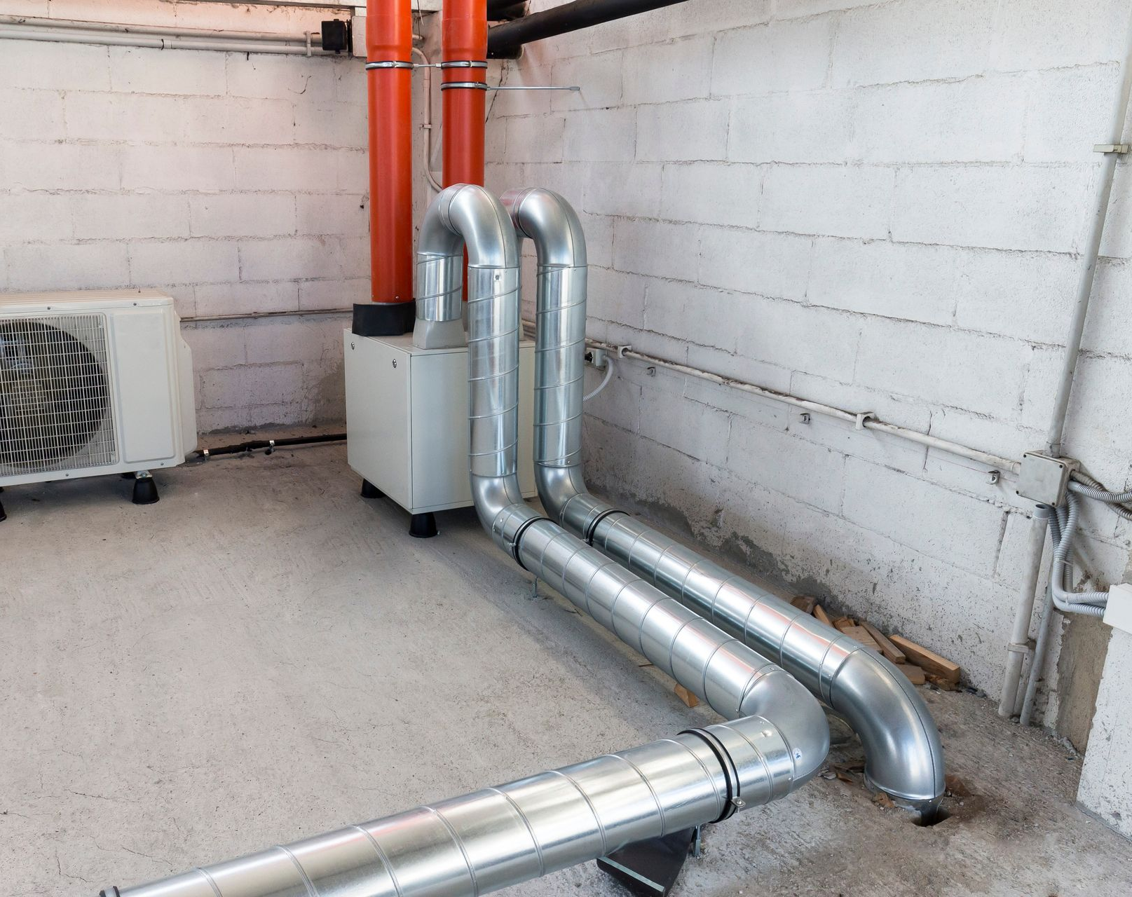 Un système de VMC avec deux conduits.