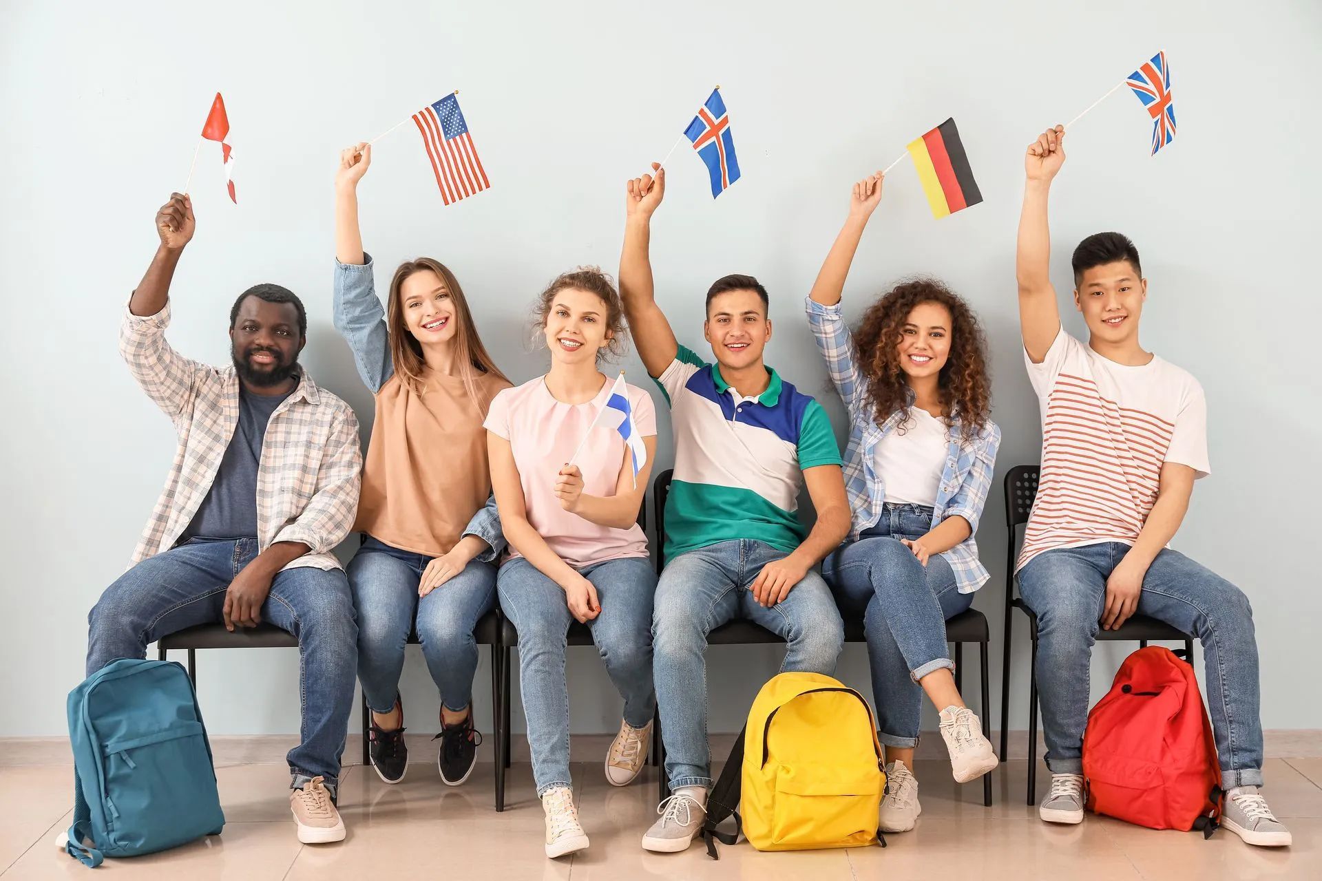Groupe d'étudiants venant du monde entier