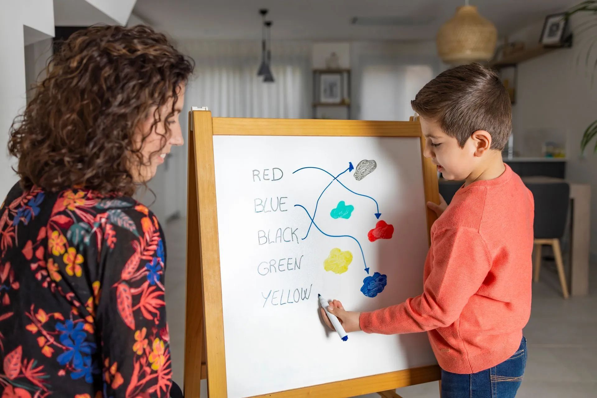 Exercice d'apprentissage des couleurs en anglais