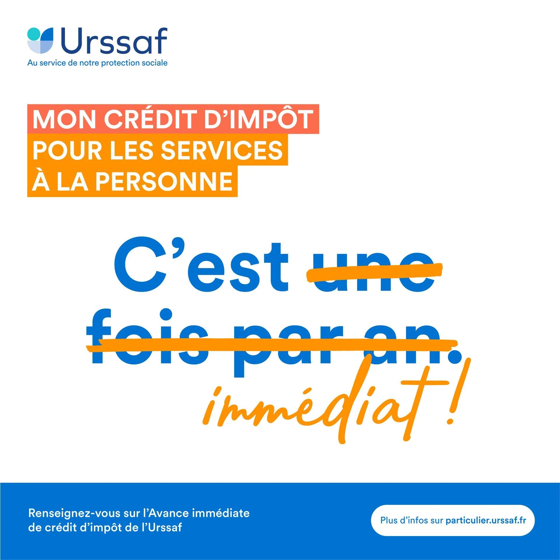 Encart Urssaf traitant du crédit d'impôt